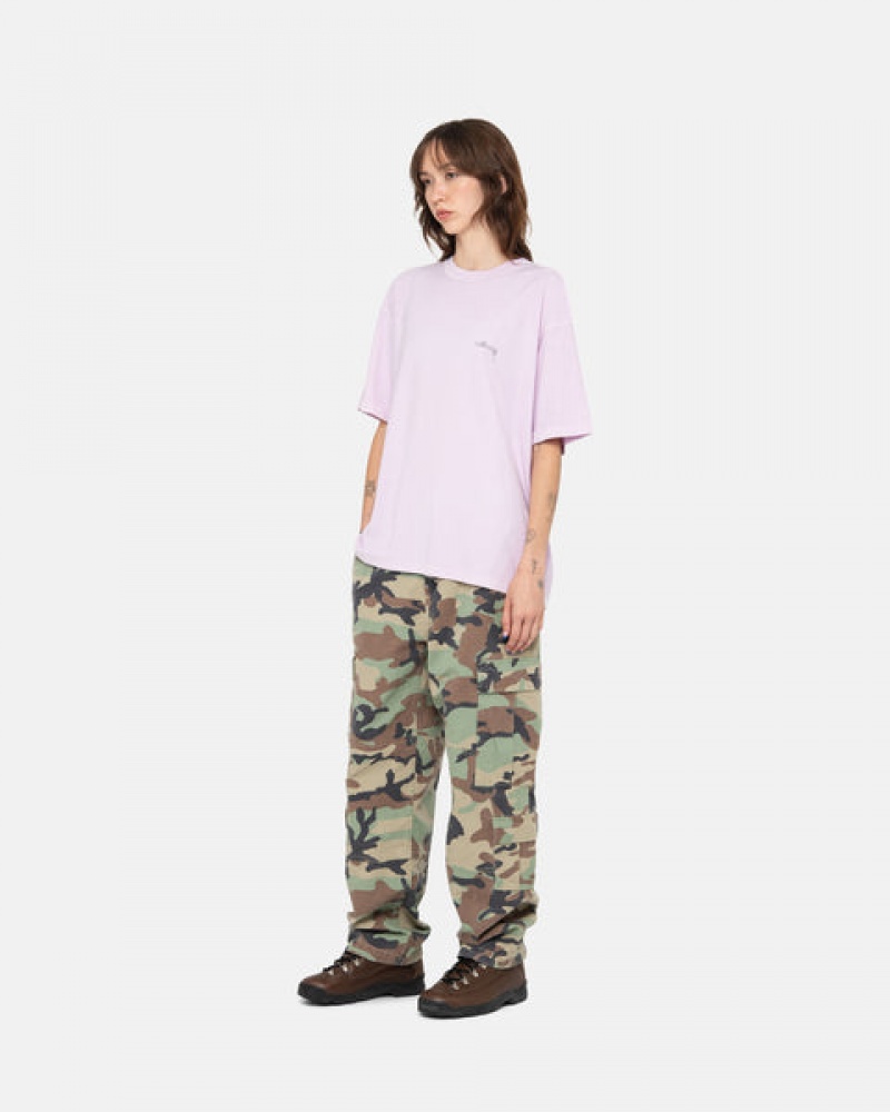 Tops Stussy Pig. Dyed Inside Out Crew Masculino Roxo Portugal | GUD-8011