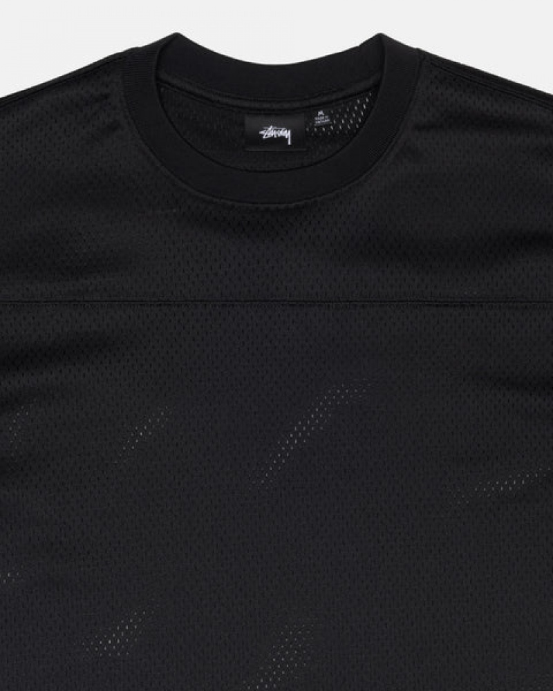 Tops Stussy Surfman Mesh Football Jersey Masculino Pretas Portugal | QIT-1770